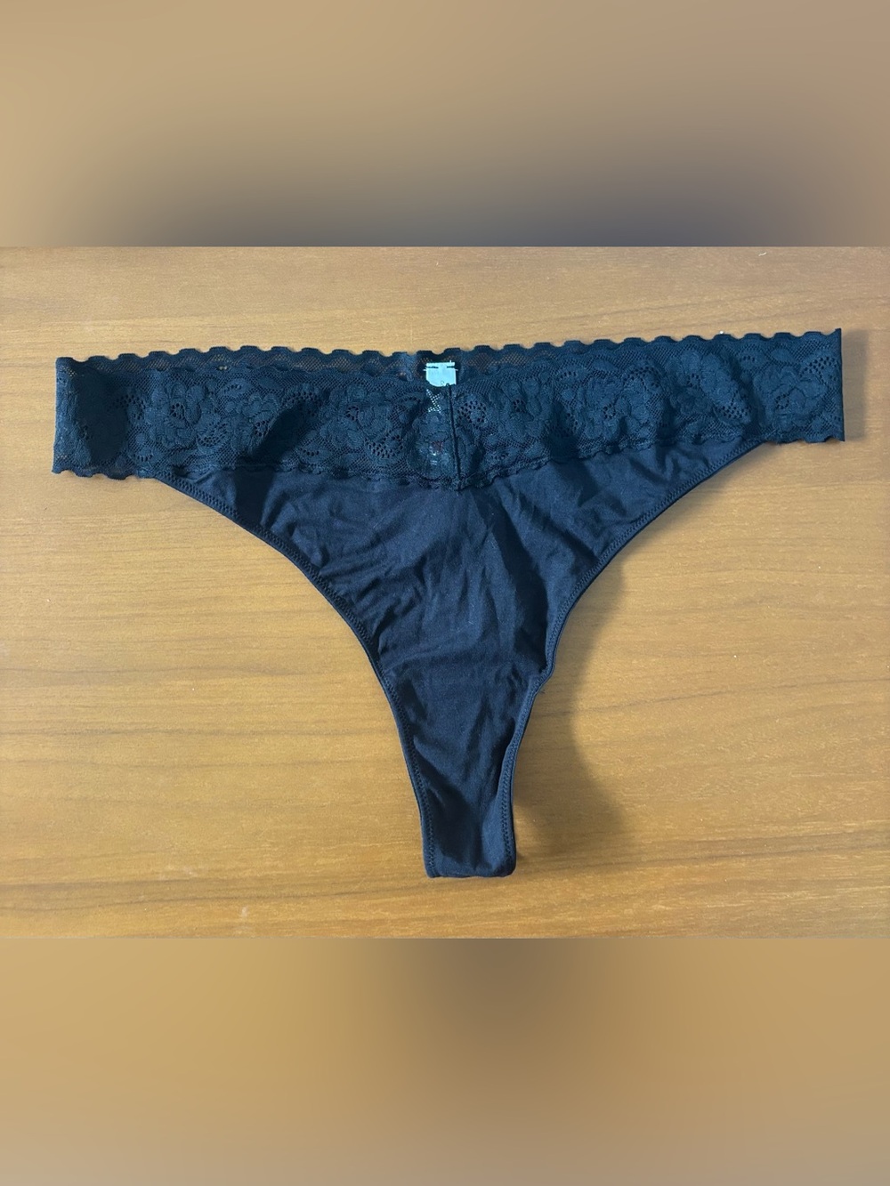 Cosabelle Amore Adore Black Lace-Trim Thong